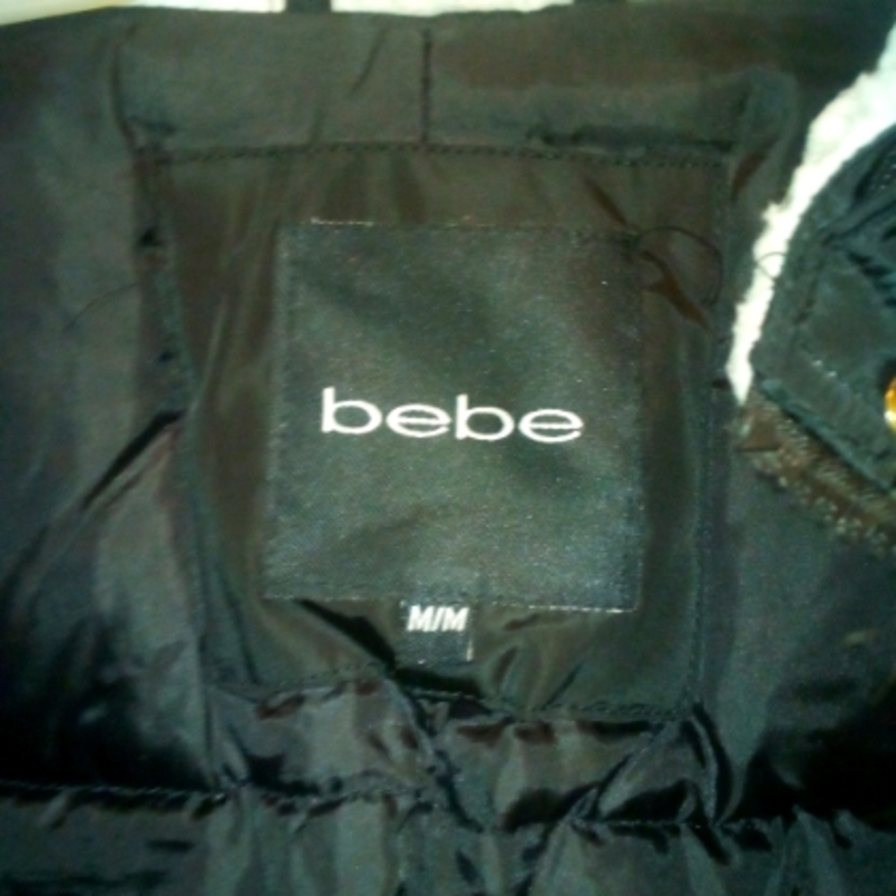 Bebe fur hooded winter coat